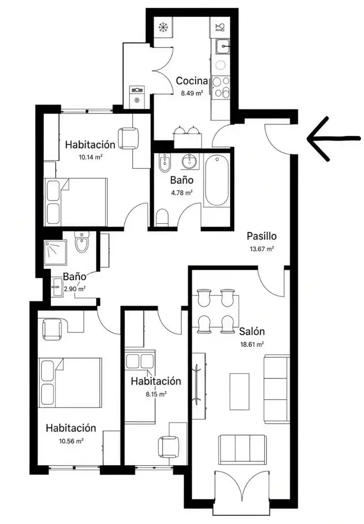 Appartement avec ascenseur à louer à Calle Luis Sala Balust, imagen 21