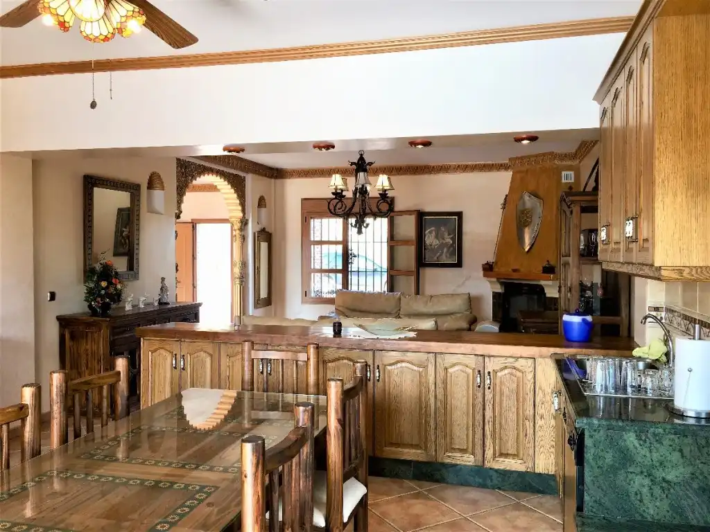 Cocina de Finca rústica en venta en Sedella con Calefacción, Terraza y Piscina