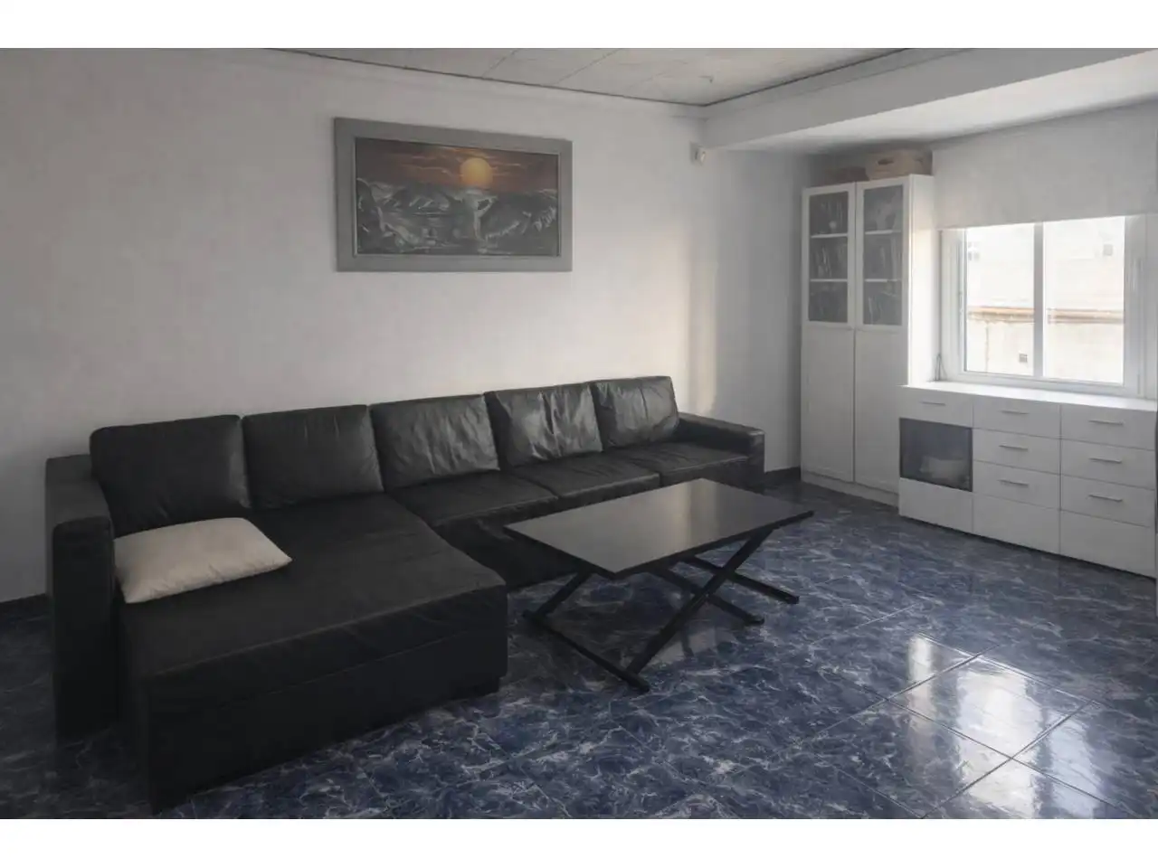 Sala de estar de Piso en venta en Simat de la Valldigna con Aire acondicionado, Trastero y Amueblado