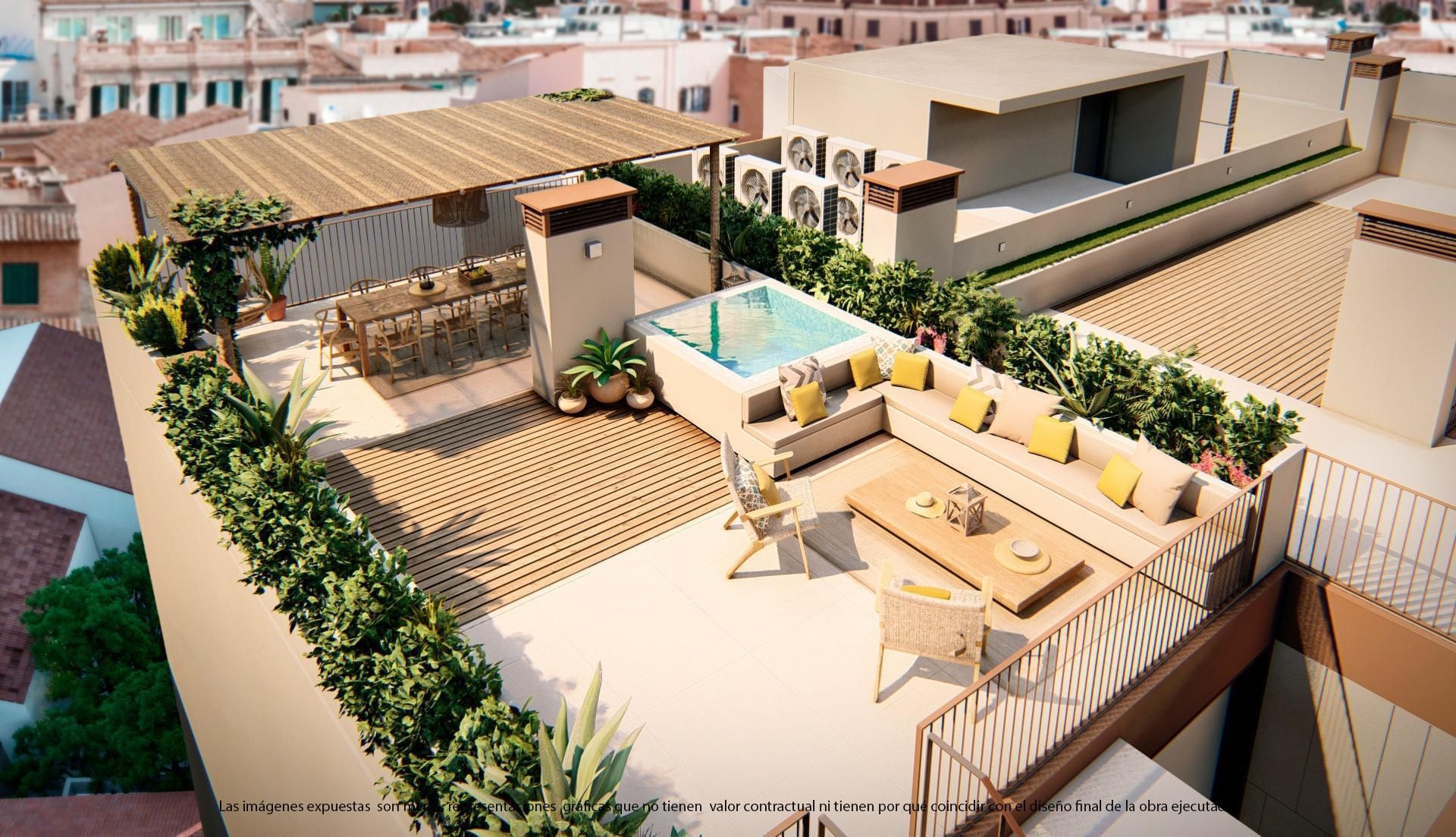 Terrace of Attic for sale in  Palma de Mallorca  with Air Conditioner, Heating and Private garden