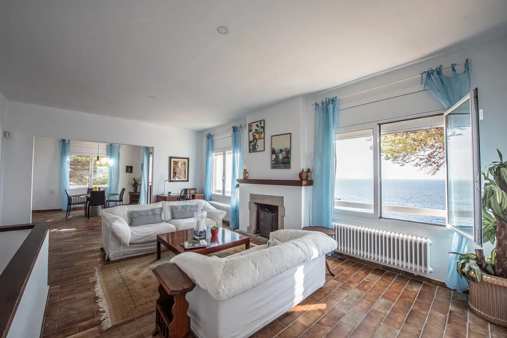 Sala d'estar de Casa o xalet de lloguer en Sant Feliu de Guíxols amb Calefacció, Jardí privat i Moblat