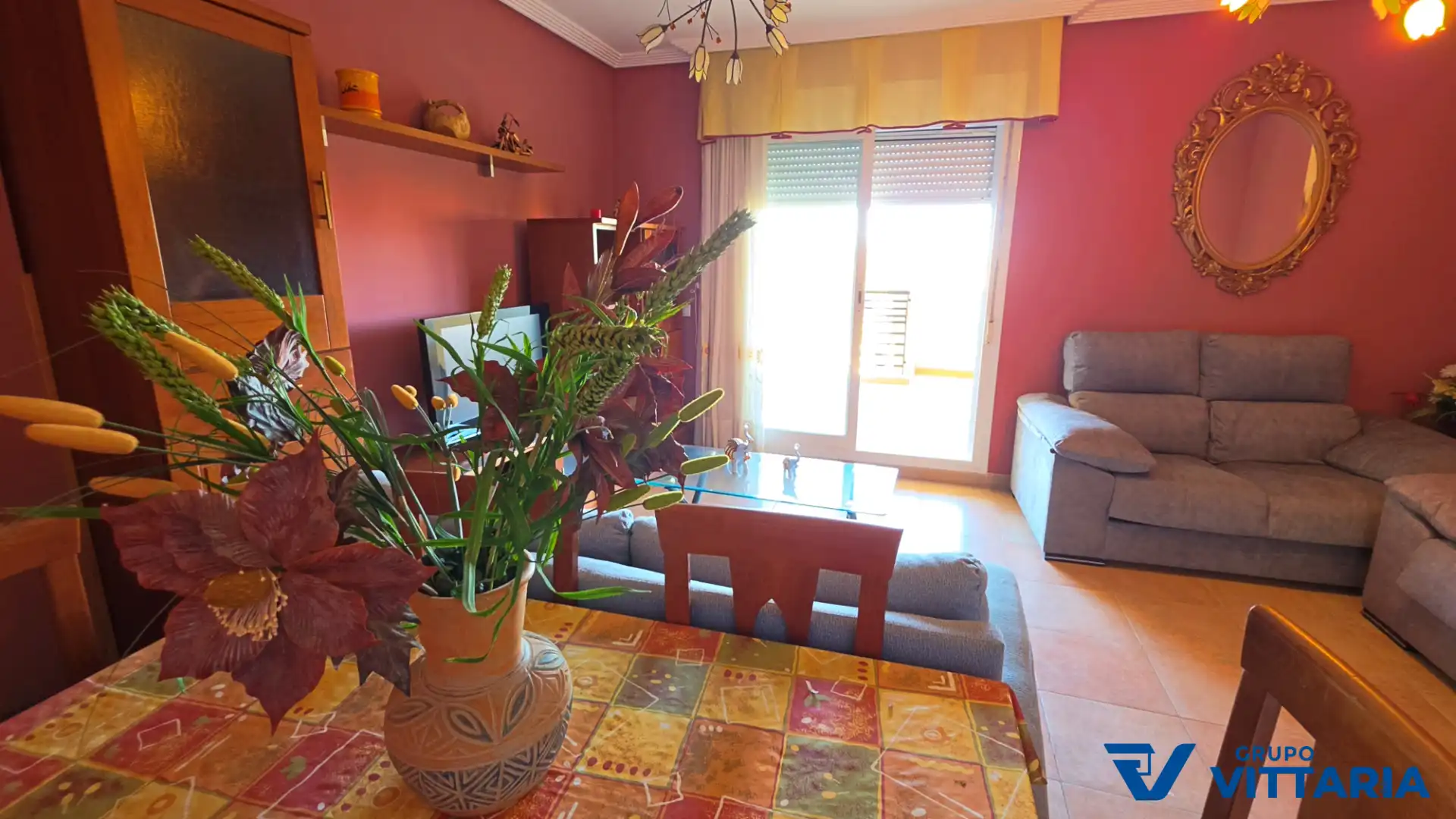 Sala de estar de Piso en venta en Roquetas de Mar con Aire acondicionado, Terraza y Amueblado