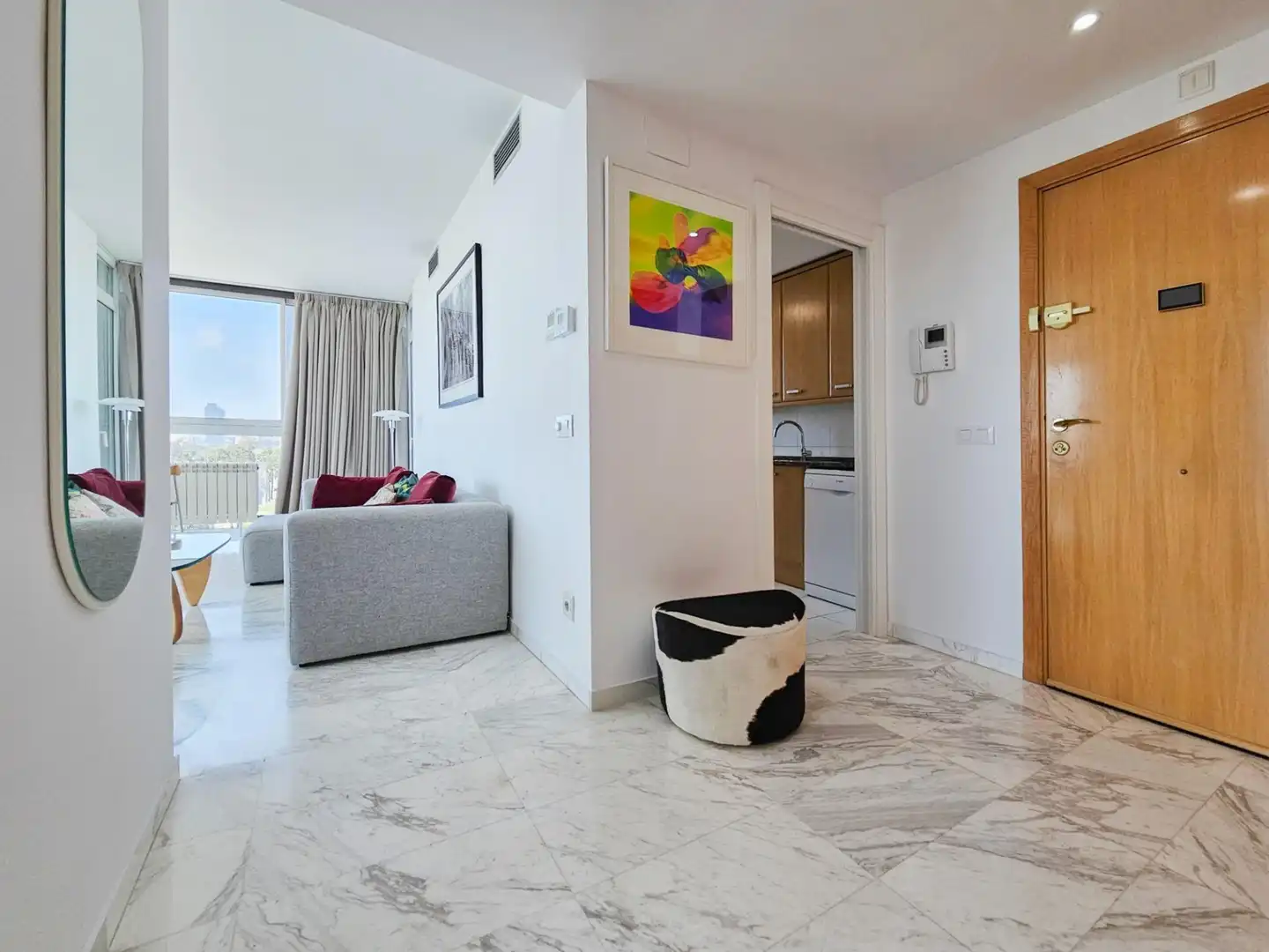 Wohnzimmer von Wohnung zum Verkauf in Barcelona mit Klimaanlage, Heizung und Balkon