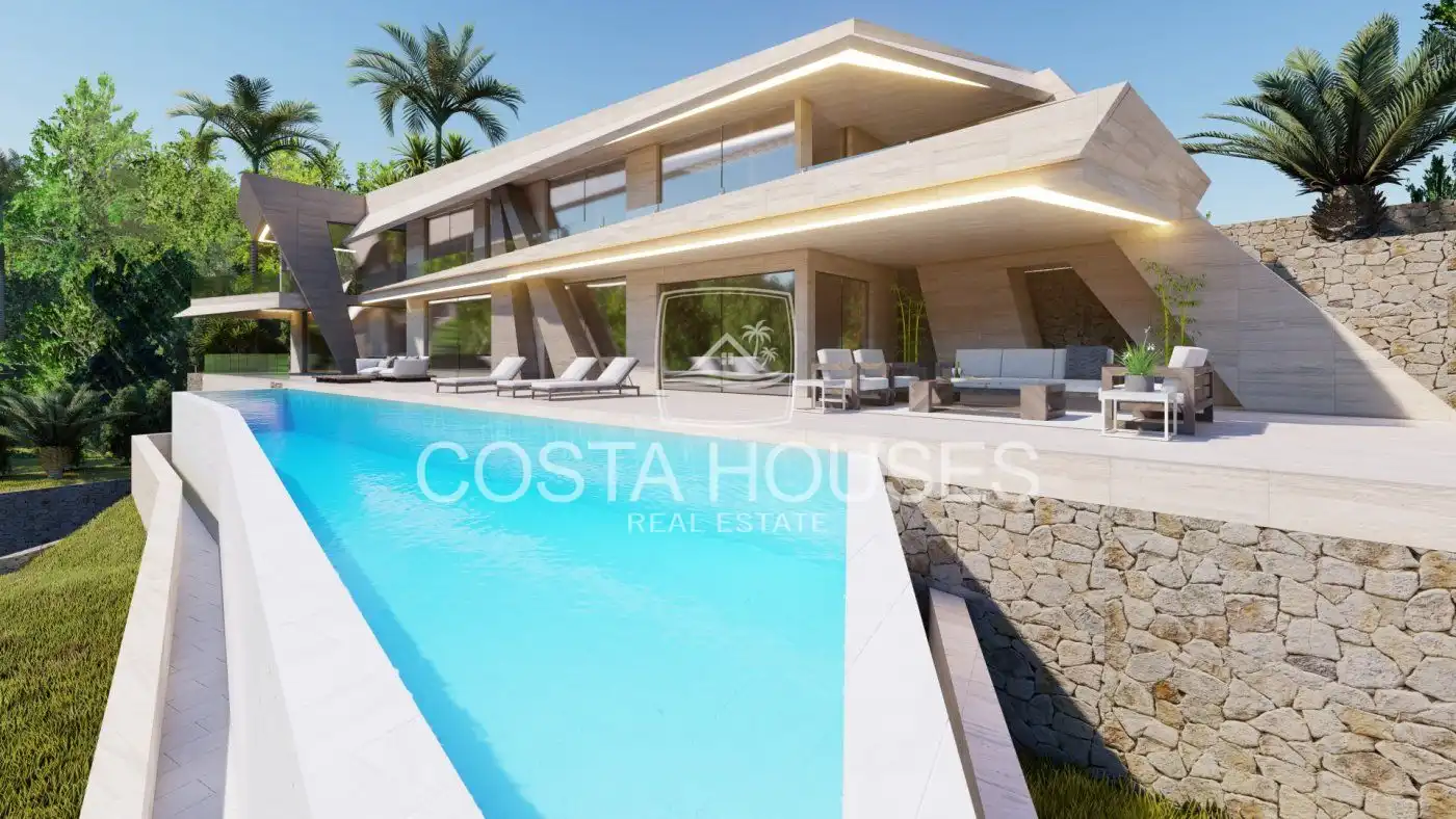 Vista exterior de Casa o xalet en venda en Jávea / Xàbia amb Aire condicionat, Jardí privat i Terrassa