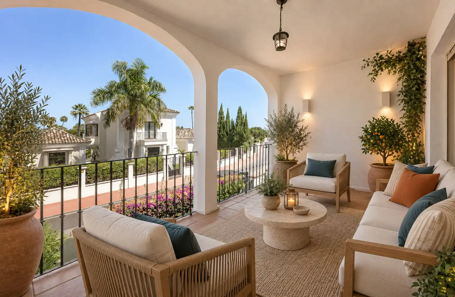 Terrace of Detached homes for sale in Marbella  with Air Conditioner, Heating and Private garden
