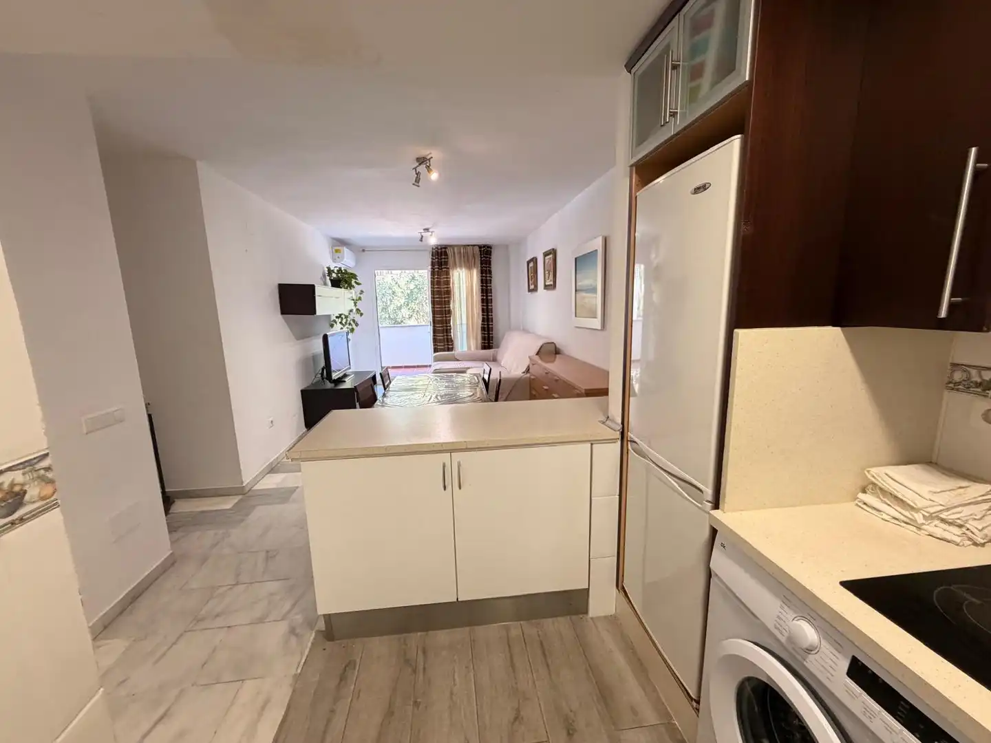 Kitchen of Flat for rent in Benalmádena  with Air Conditioner, Heating and Private garden