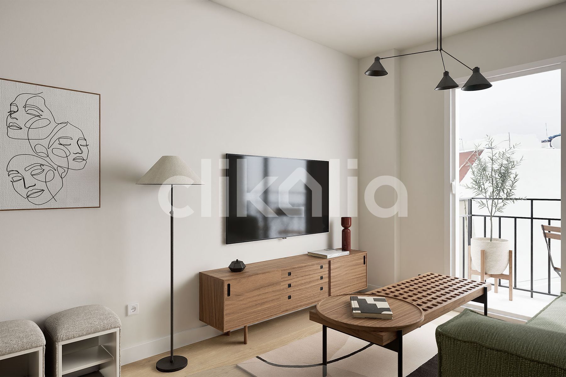 Living room of Flat for sale in Málaga Capital  with Air Conditioner, Terrace and Balcony