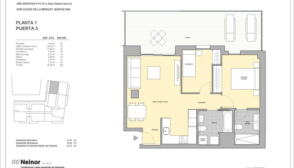 Photo 1 from new construction home in Flat for sale in  Calle Sant Gabriel, Montesa, Barcelona