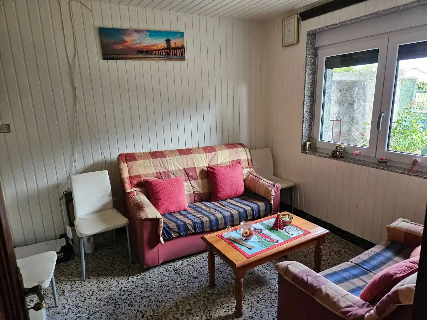 Sala de estar de Casa o chalet en venta en Mazaricos con Jardín privado, Trastero y Amueblado