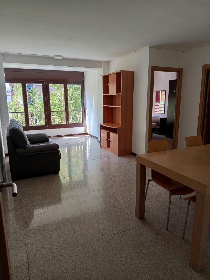 Living room of Flat to rent in Girona Capital  with Parquet flooring, Furnished and Oven