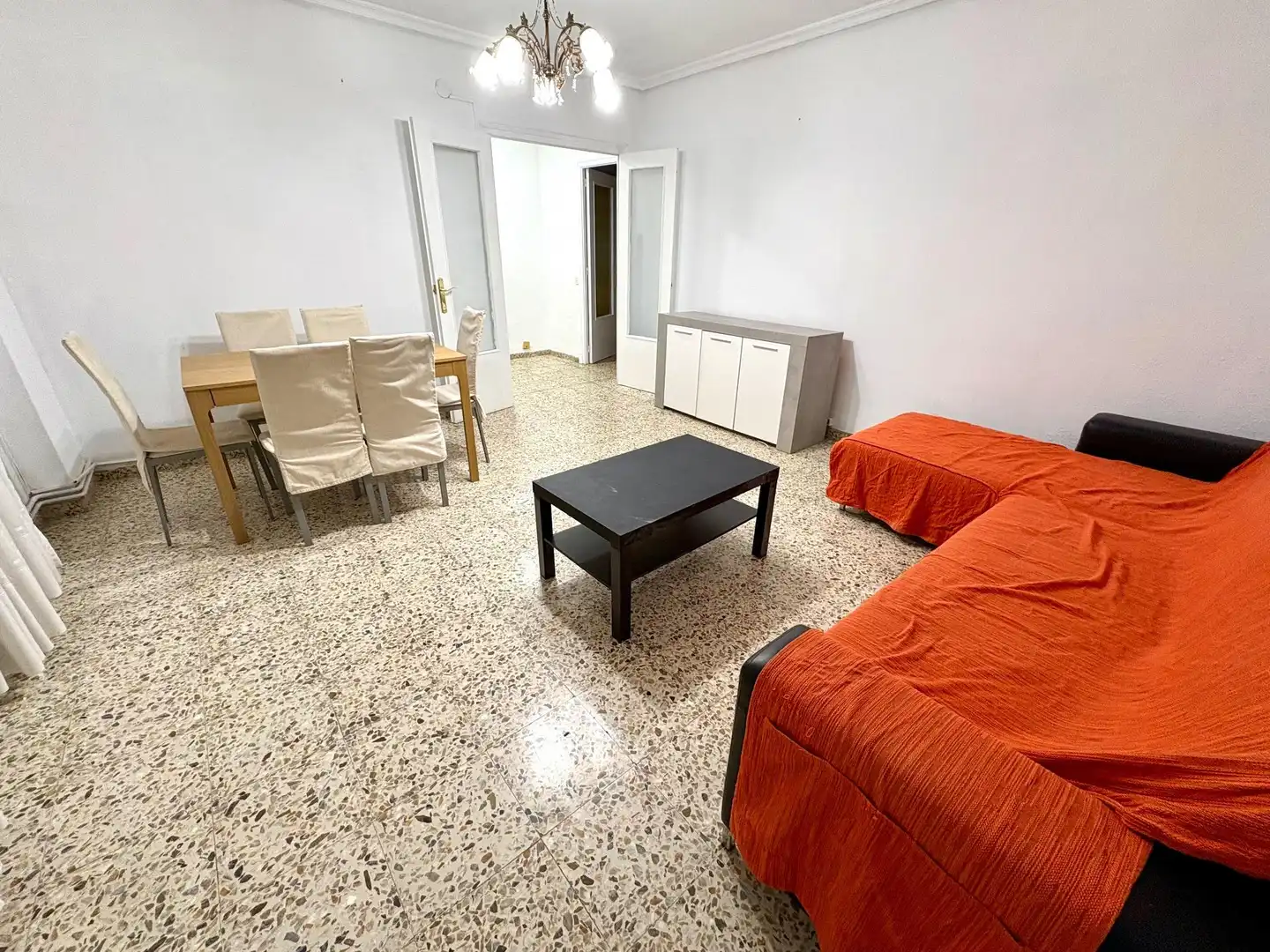 Living room of Flat for sale in Tudela  with Heating, Terrace and Furnished