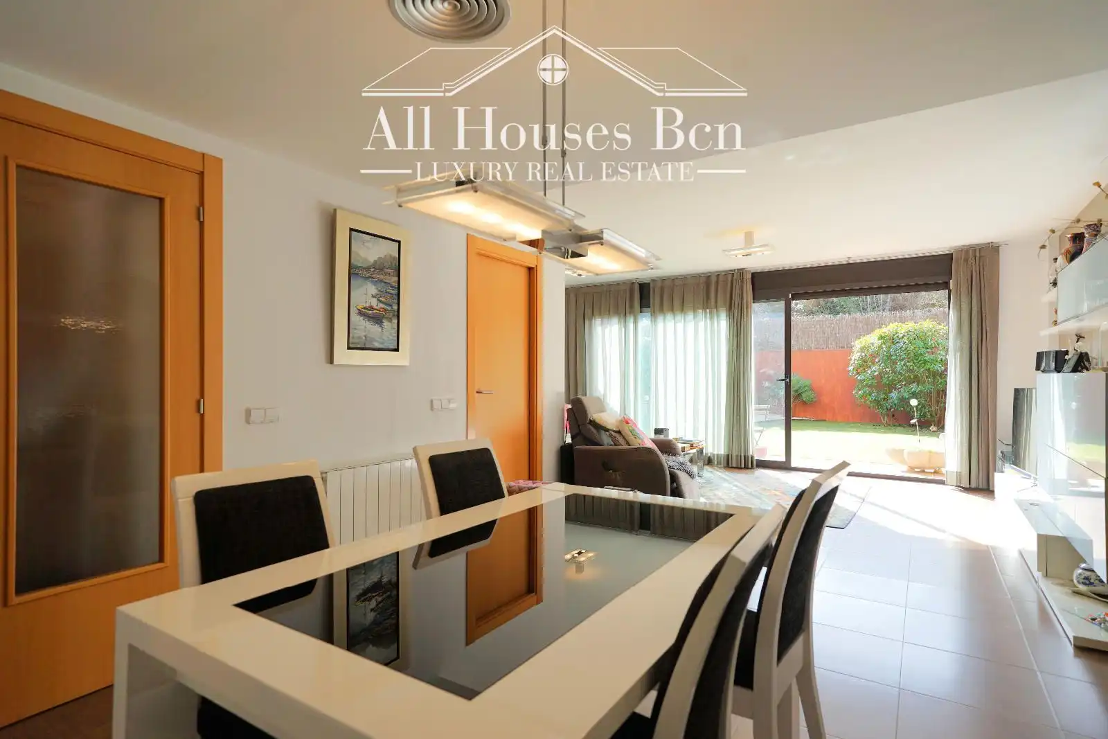 Dining room of Detached homes for sale in Sant Quirze del Vallès  with Air Conditioner, Heating and Private garden