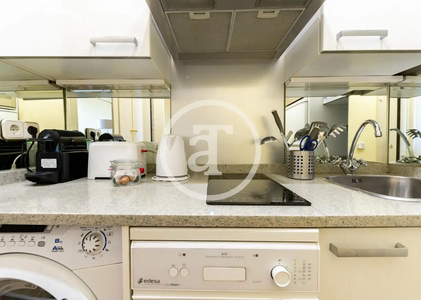 Küche von Wohnung zur Miete in Madrid mit Klimaanlage, Heizung und Möbliert