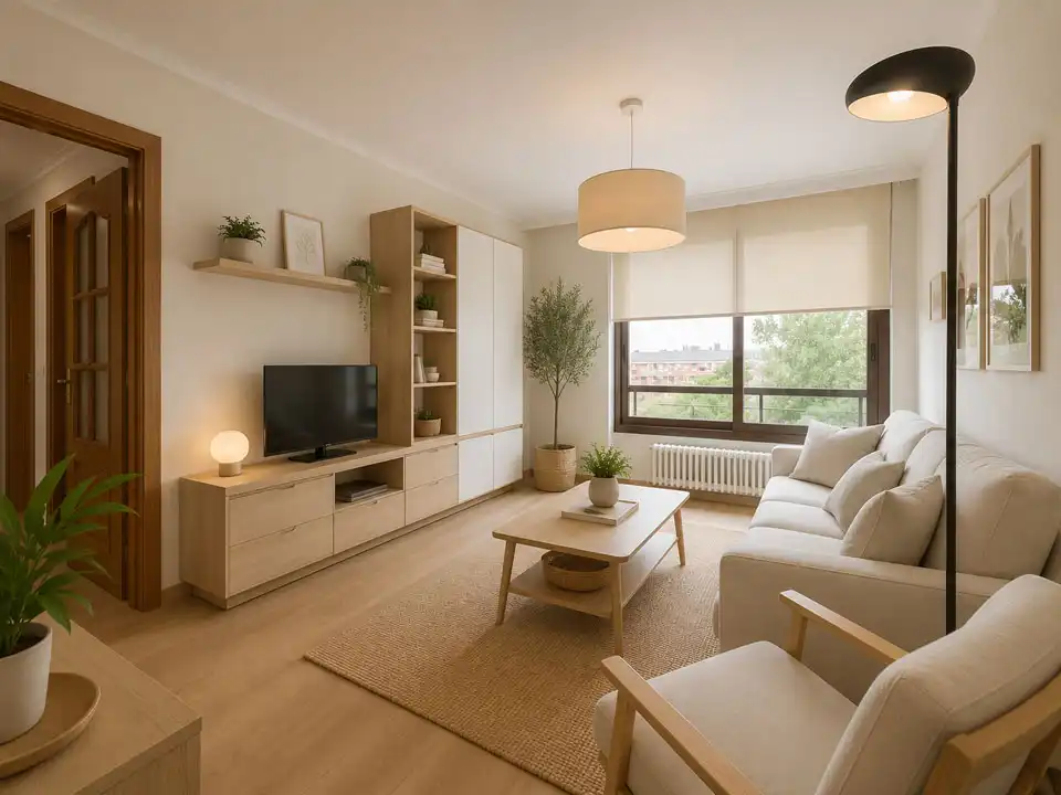 Sala d'estar de Pis en venda en Vitoria - Gasteiz amb Calefacció, Parquet i Traster