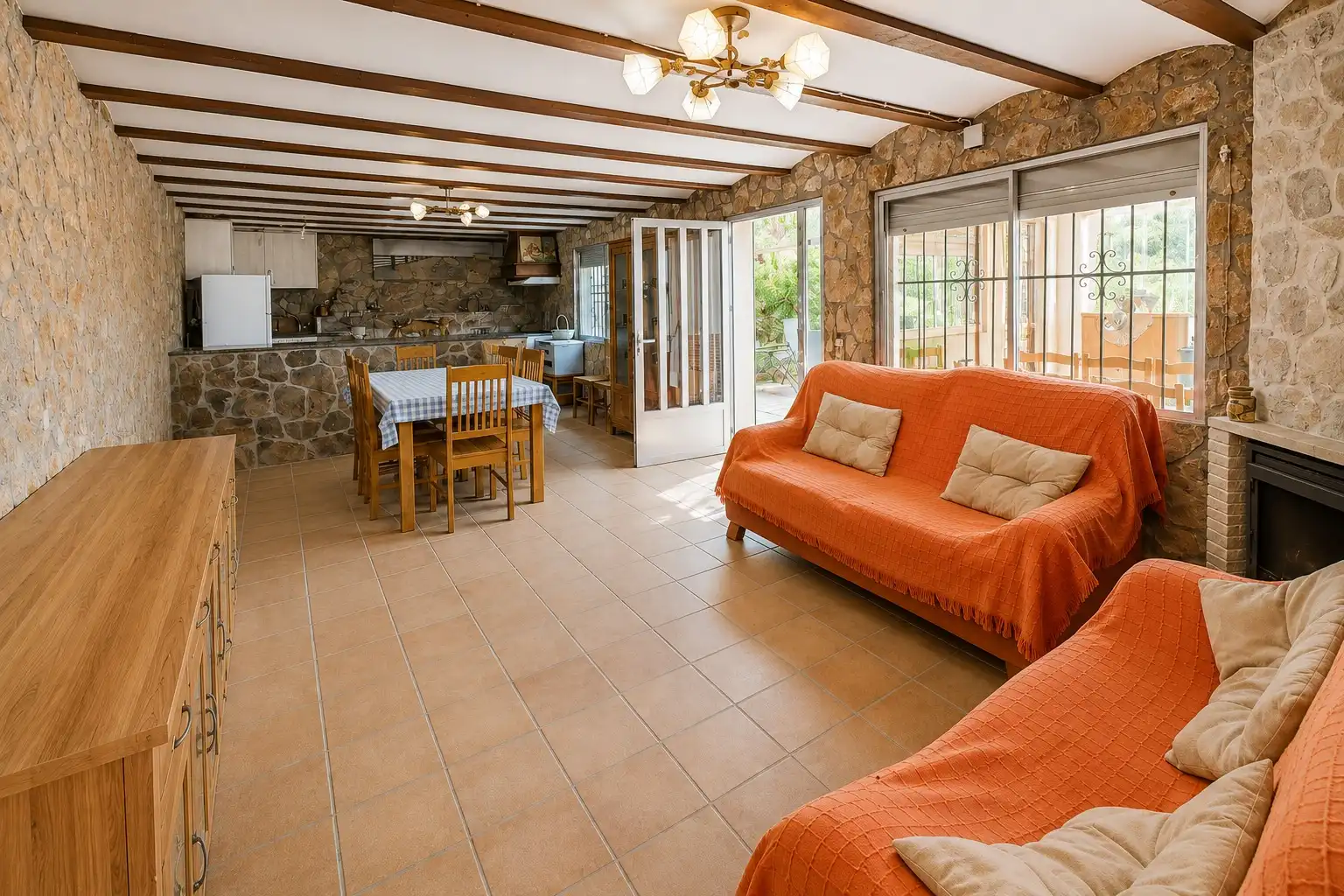 Sala d'estar de Casa o xalet en venda en Alberic amb Jardí privat, Terrassa i Traster