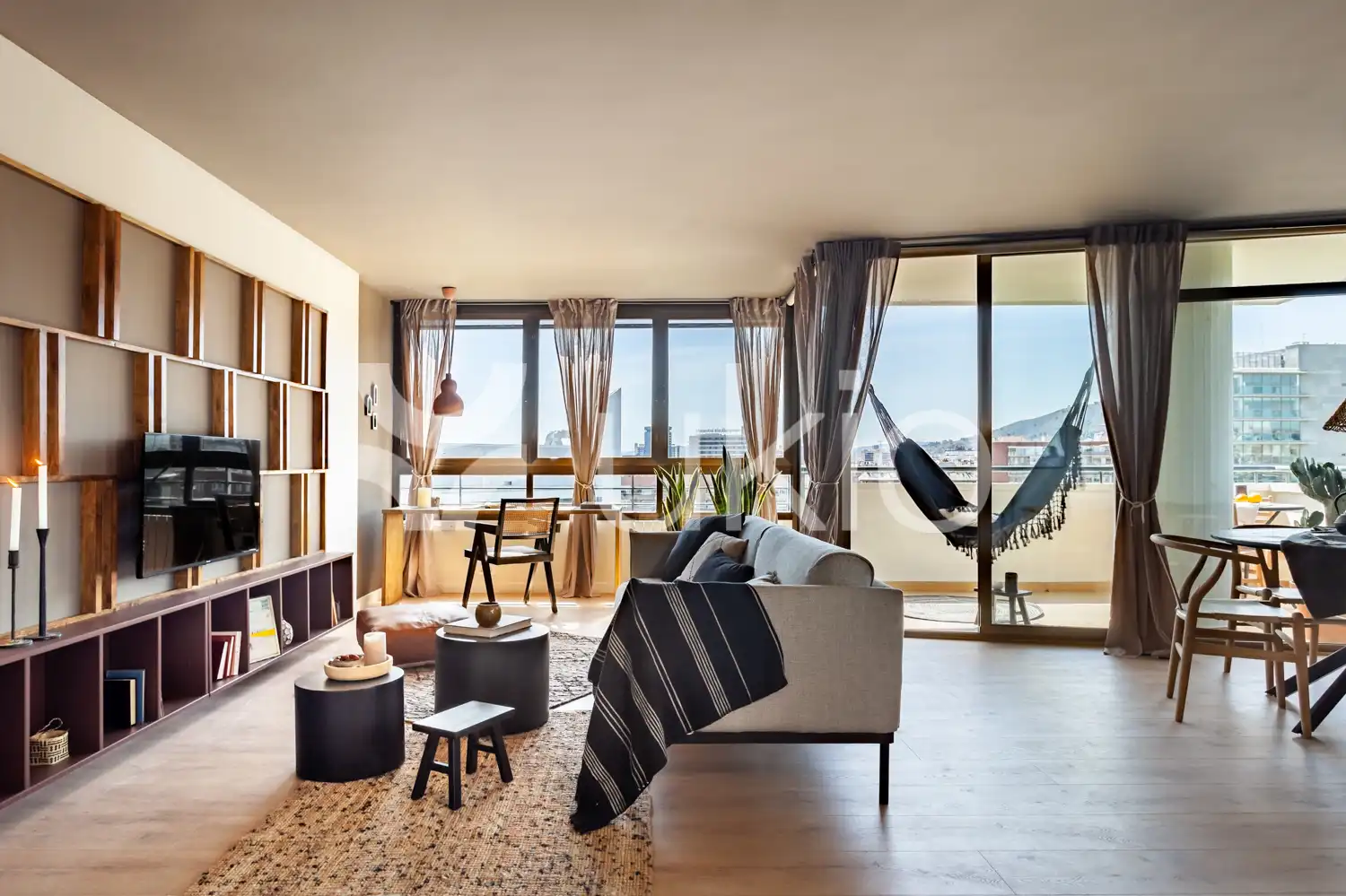 Living room of Apartments for rent in Barcelona  with Air Conditioner, Heating and Terrace