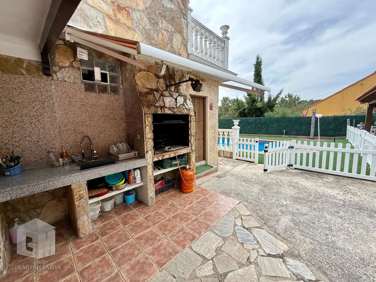Terrassa de Casa o xalet en venda en Cadalso de los Vidrios amb Aire condicionat, Calefacció i Jardí privat