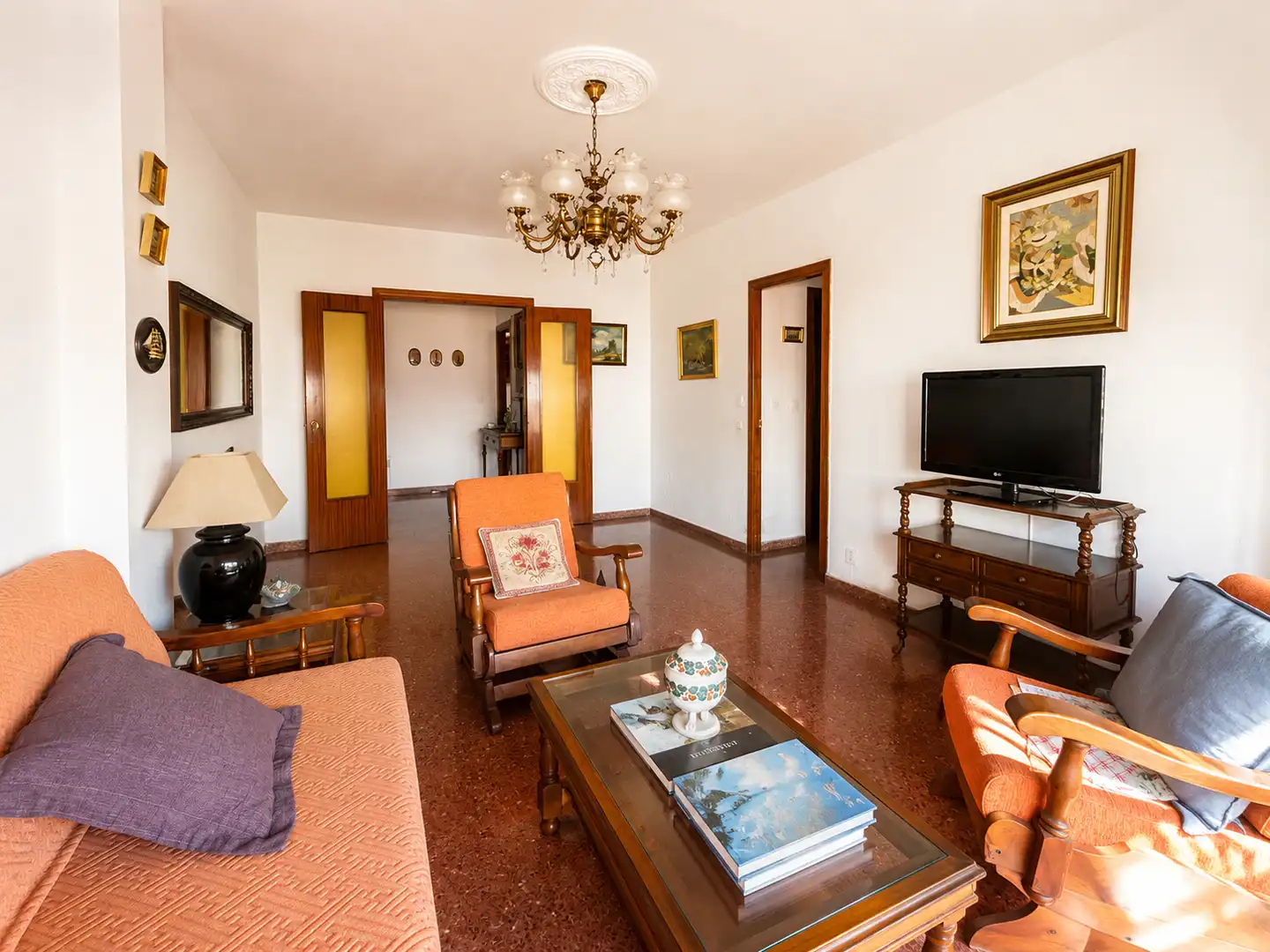 Sala d'estar de Pis en venda en Almería amb Aire condicionat, Terrassa i Moblat