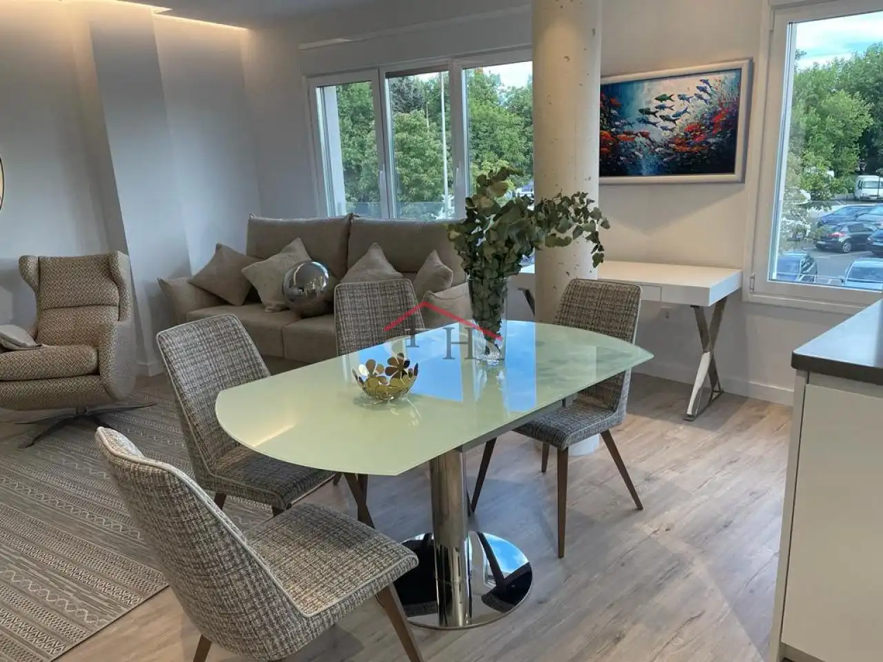Comedor de Apartamento de alquiler en León Capital  con Calefacción, Parquet y Terraza