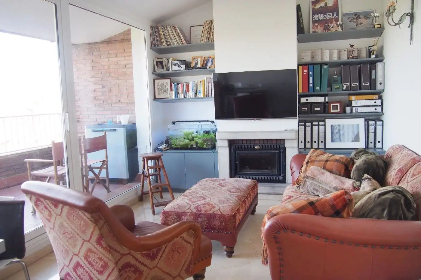 Sala de estar de Casa adosada de alquiler en Sant Cugat del Vallès con Aire acondicionado, Calefacción y Terraza