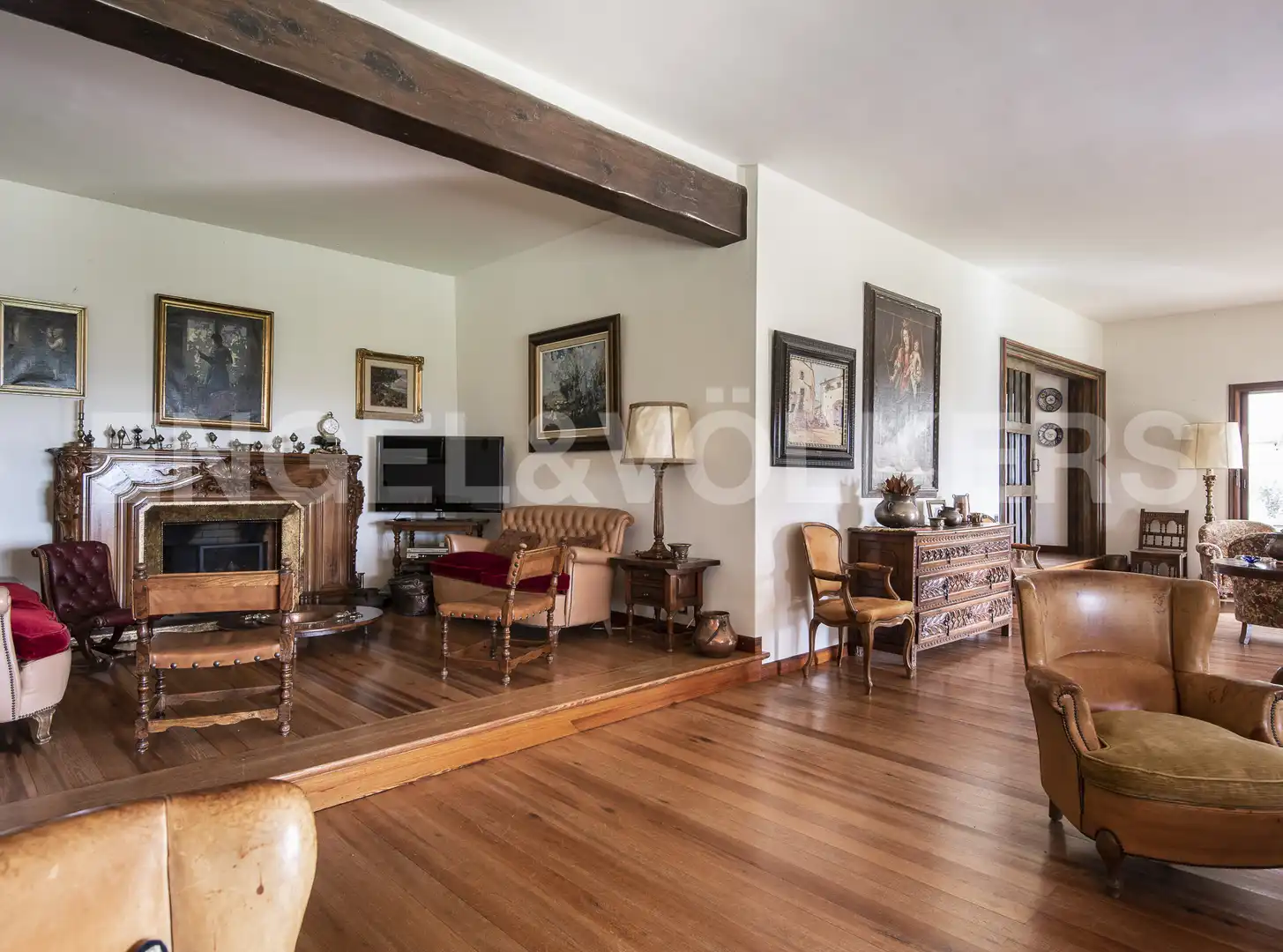 Wohnzimmer von Country house zum Verkauf in La Garriga mit Heizung und Schwimmbad