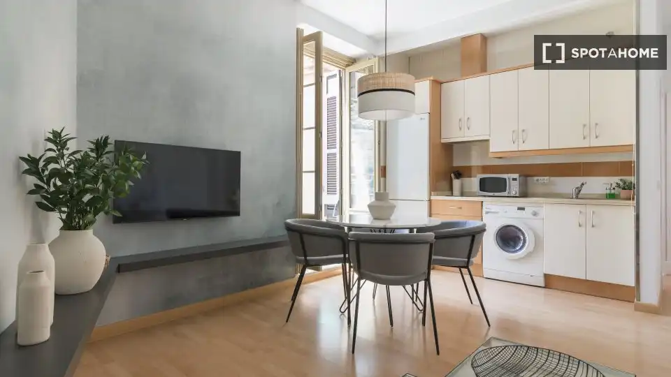 Living room of Apartments for share in Málaga  with Air Conditioner, Terrace and Furnished