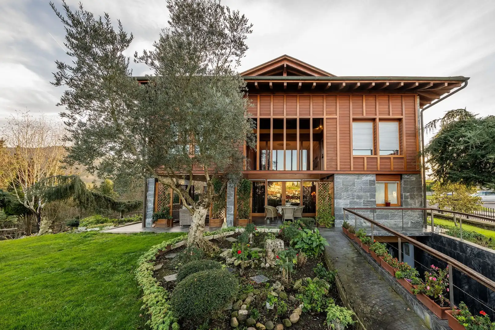 Vista exterior de Casa o chalet en venta en Olaberria con Calefacción, Jardín privado y Terraza