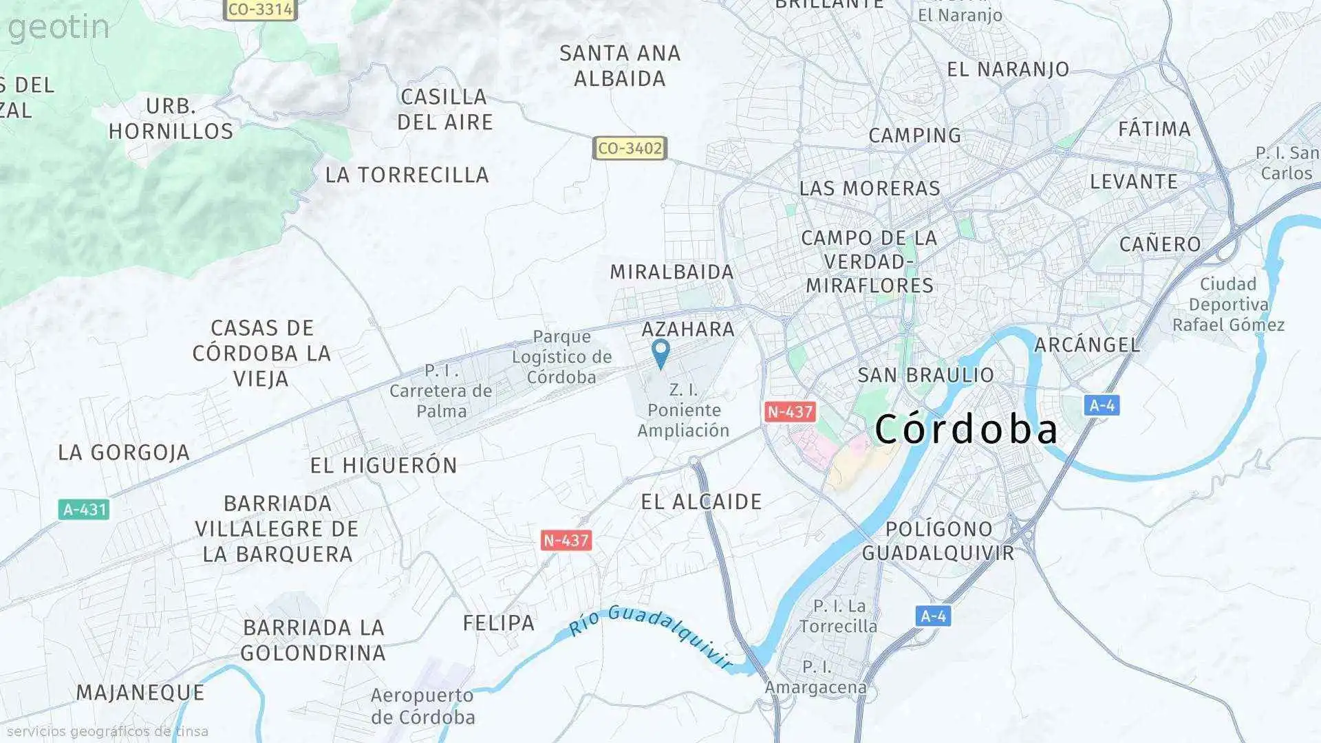 Vista exterior de Nave industrial en venta en Córdoba con Alarma