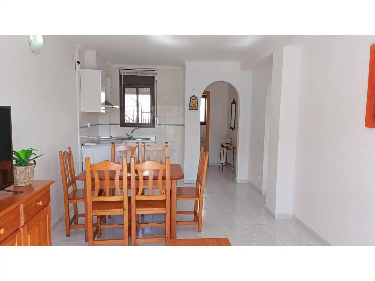 Dining room of Flat for sale in L'Escala  with Terrace, Furnished and Community pool