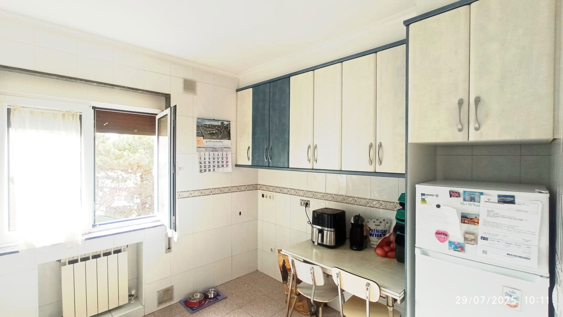 Kitchen of Flat for sale in Gijón   with Heating, Private garden and Parquet flooring