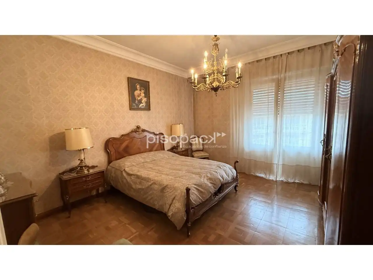 Bedroom of Flat for sale in  Pamplona / Iruña  with Heating, Parquet flooring and Storage room