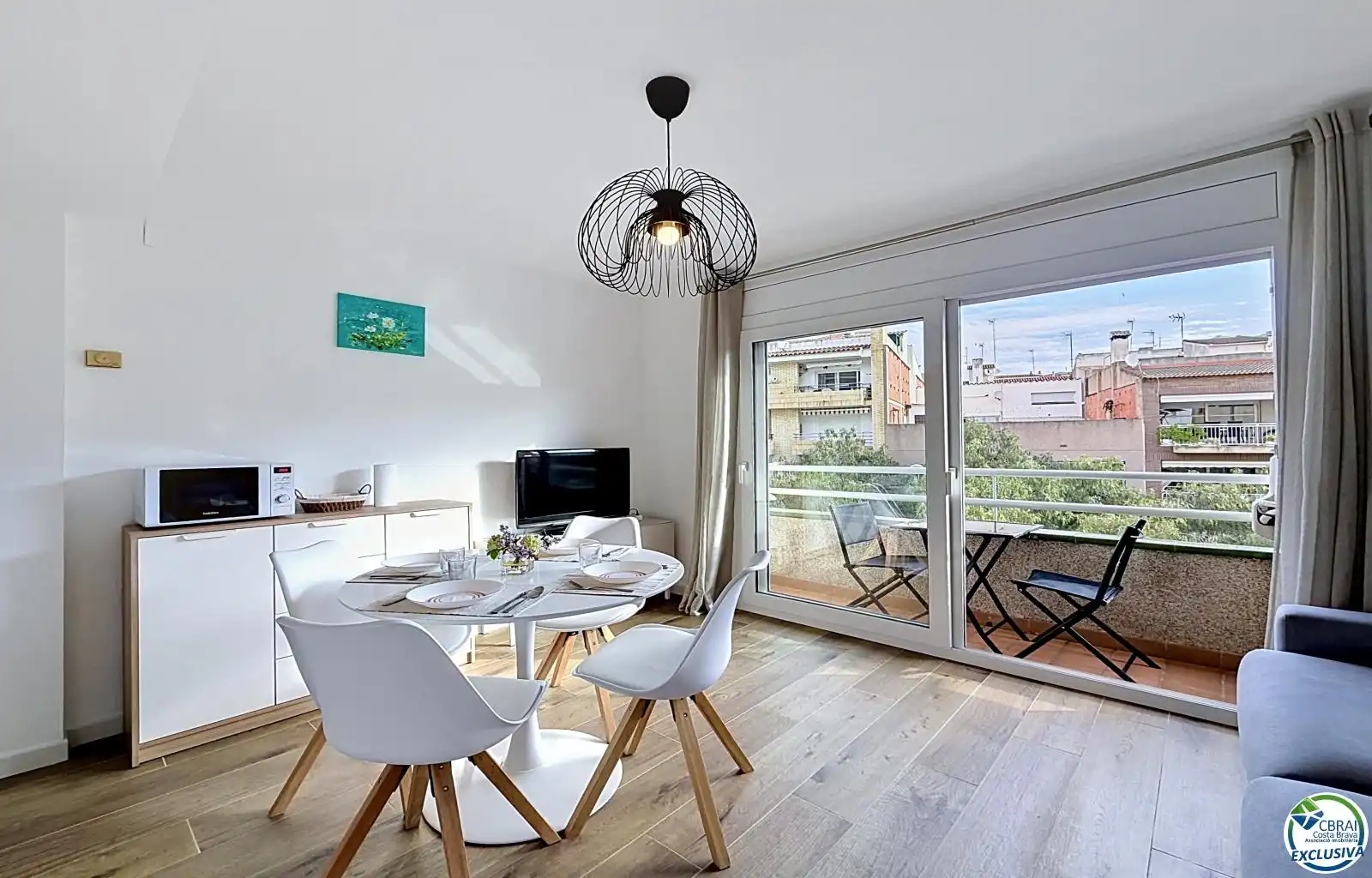 Dining room of Flat for sale in Roses  with Air Conditioner, Terrace and Furnished