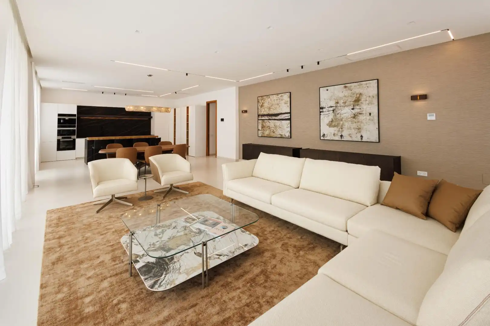 Wohnzimmer von Haus oder Chalet zum Verkauf in Adeje mit Klimaanlage, Privatgarten und Terrasse