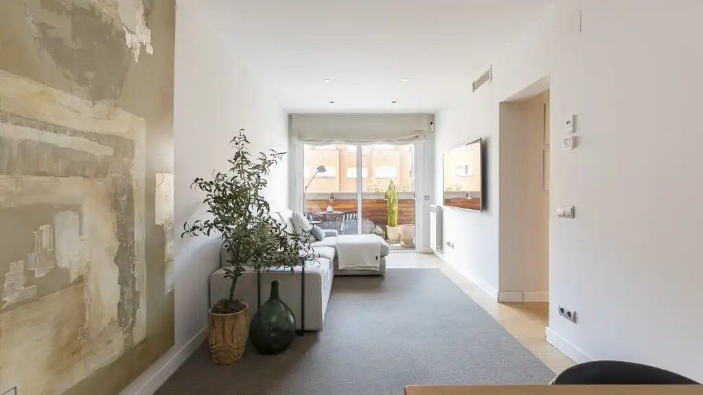Sala d'estar de Apartament en venda en Sarrià - Sant Gervasi