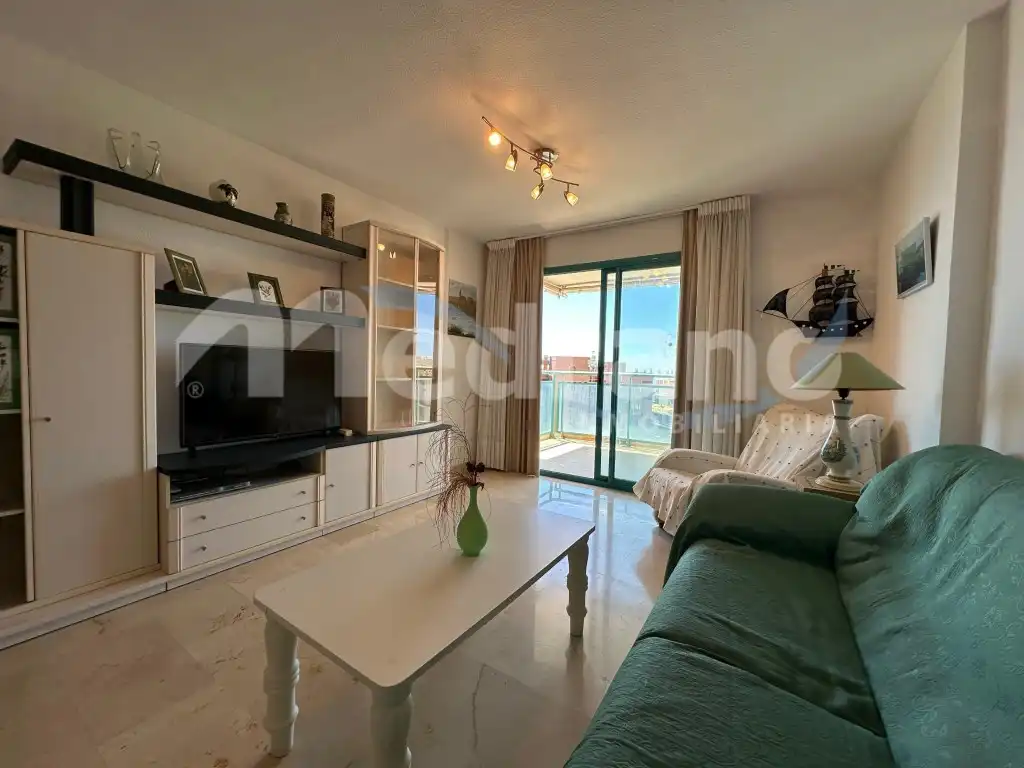 Wohnzimmer von Wohnung zum Verkauf in Villajoyosa / La Vila Joiosa mit Privatgarten, Terrasse und Schwimmbad