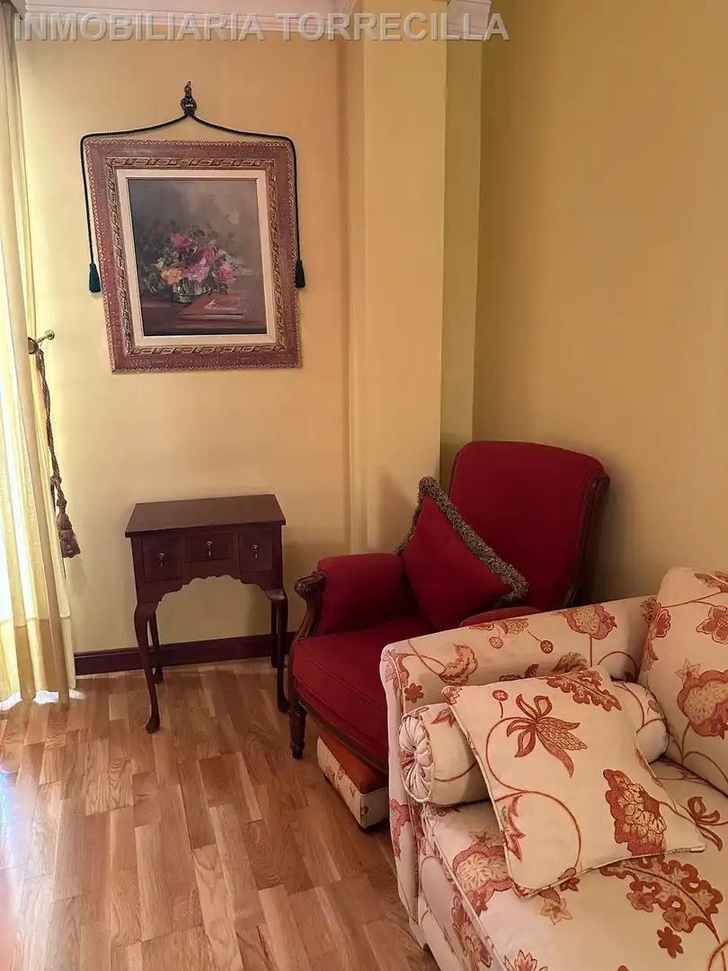 Wohnzimmer von Wohnung zur Miete in Valladolid mit Parkett, Möbliert und Balkon