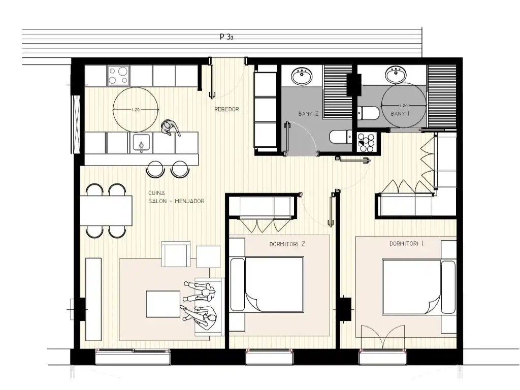 Flat with terrace for sale in Encamp pueblo, imagen 14