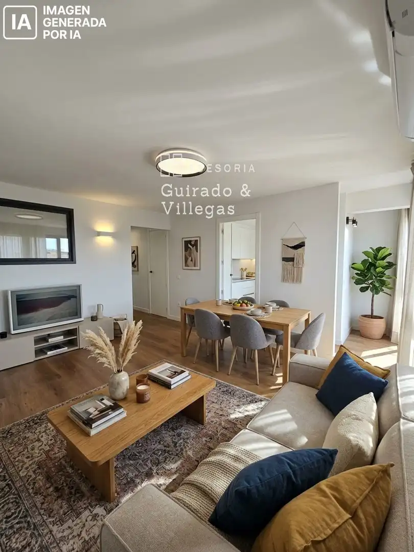 Wohnzimmer von Wohnung zum Verkauf in  Barcelona Capital mit Klimaanlage, Parkett und Terrasse