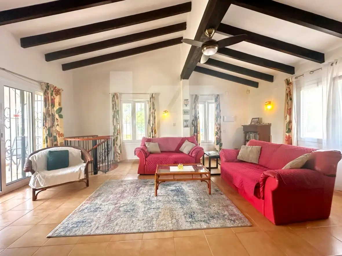 Sala de estar de Casa o chalet en venta en Moraira con Calefacción, Jardín privado y Terraza