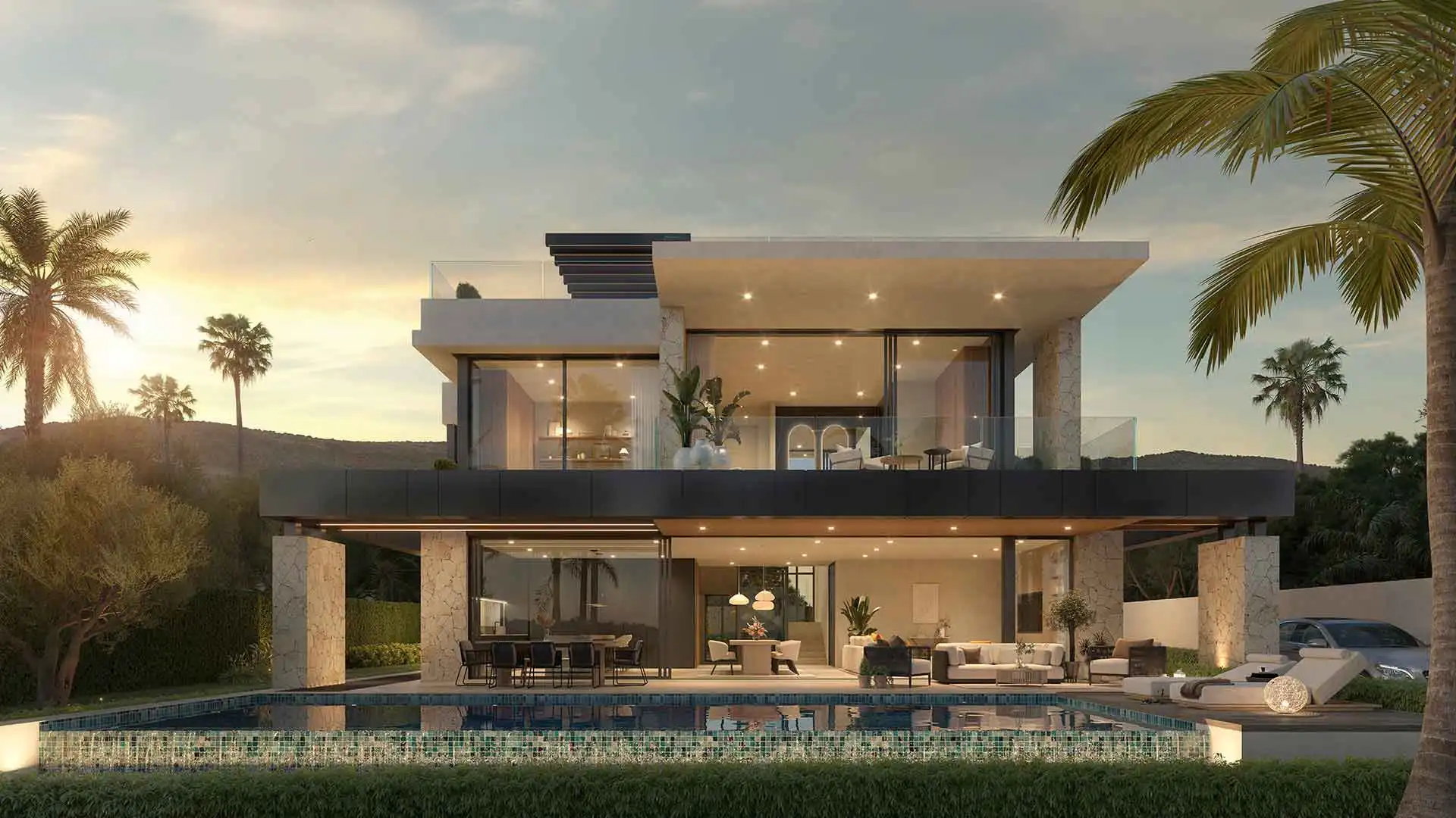 Exterior view of Houses for sale in Marbella  with Air Conditioner, Heating and Terrace