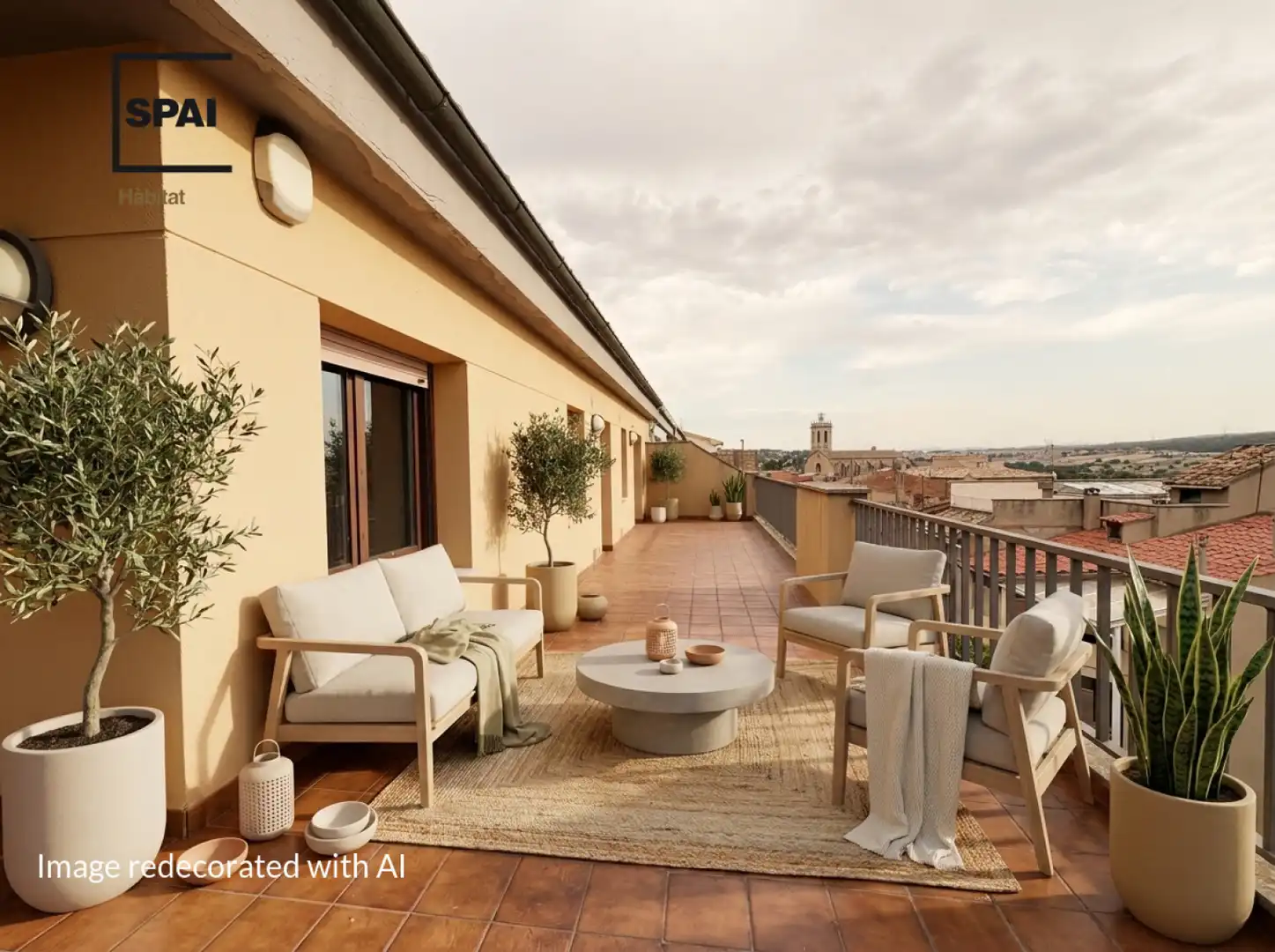 Terrasse von Dachboden zum Verkauf in Centelles mit Klimaanlage, Heizung und Terrasse