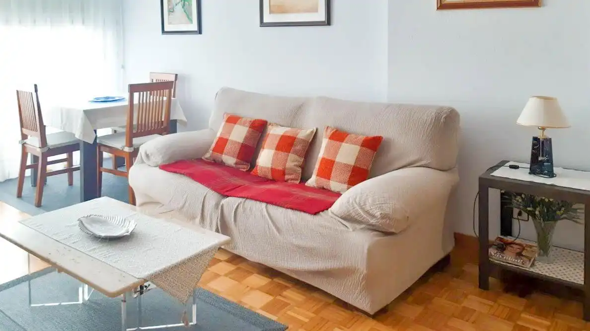 Living room of Flat for share in Santander  with Heating, Terrace and Furnished