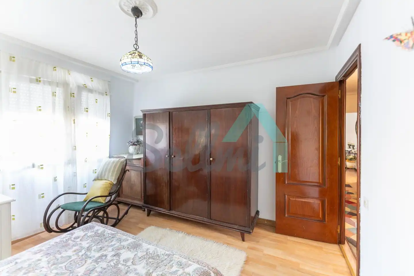 Bedroom of Flat for rent in Gijón   with Heating, Furnished and Internet