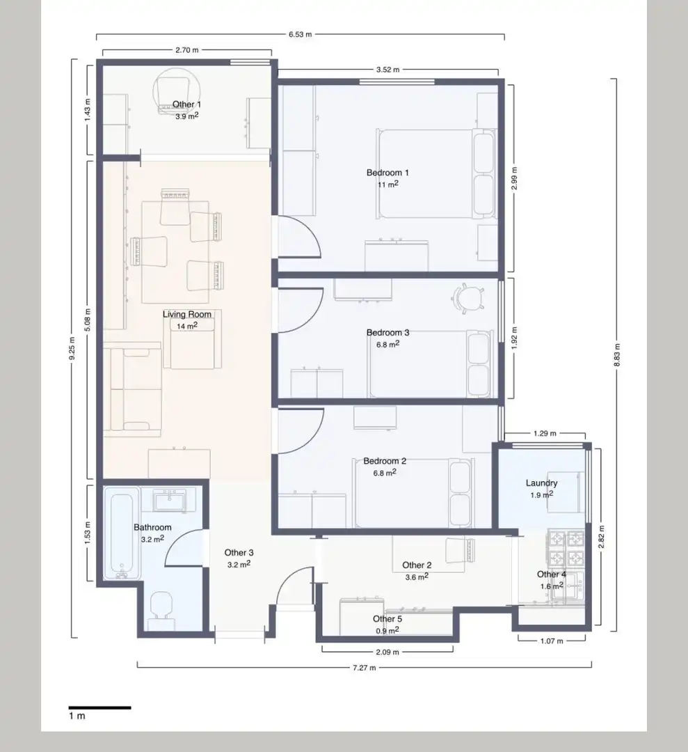Wohnung zur Miete in Málaga mit Klimaanlage, Heizung und Terrasse