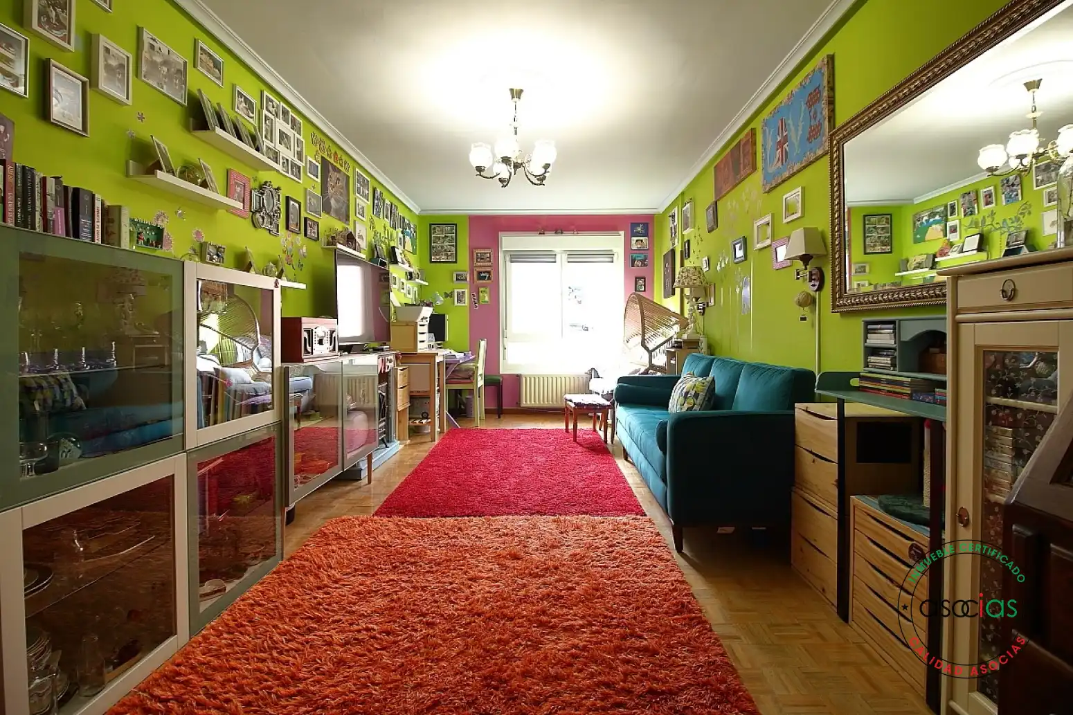 Sala de estar de Piso en venta en Gijón  con Calefacción, Parquet y Trastero