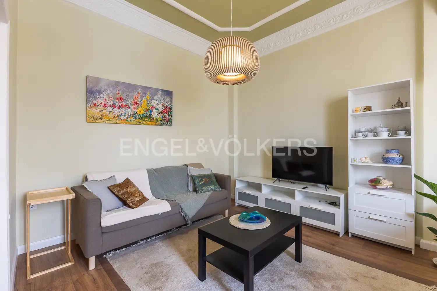 Living room of Flat for rent in  Valencia Capital  with Air Conditioner, Heating and Parquet flooring