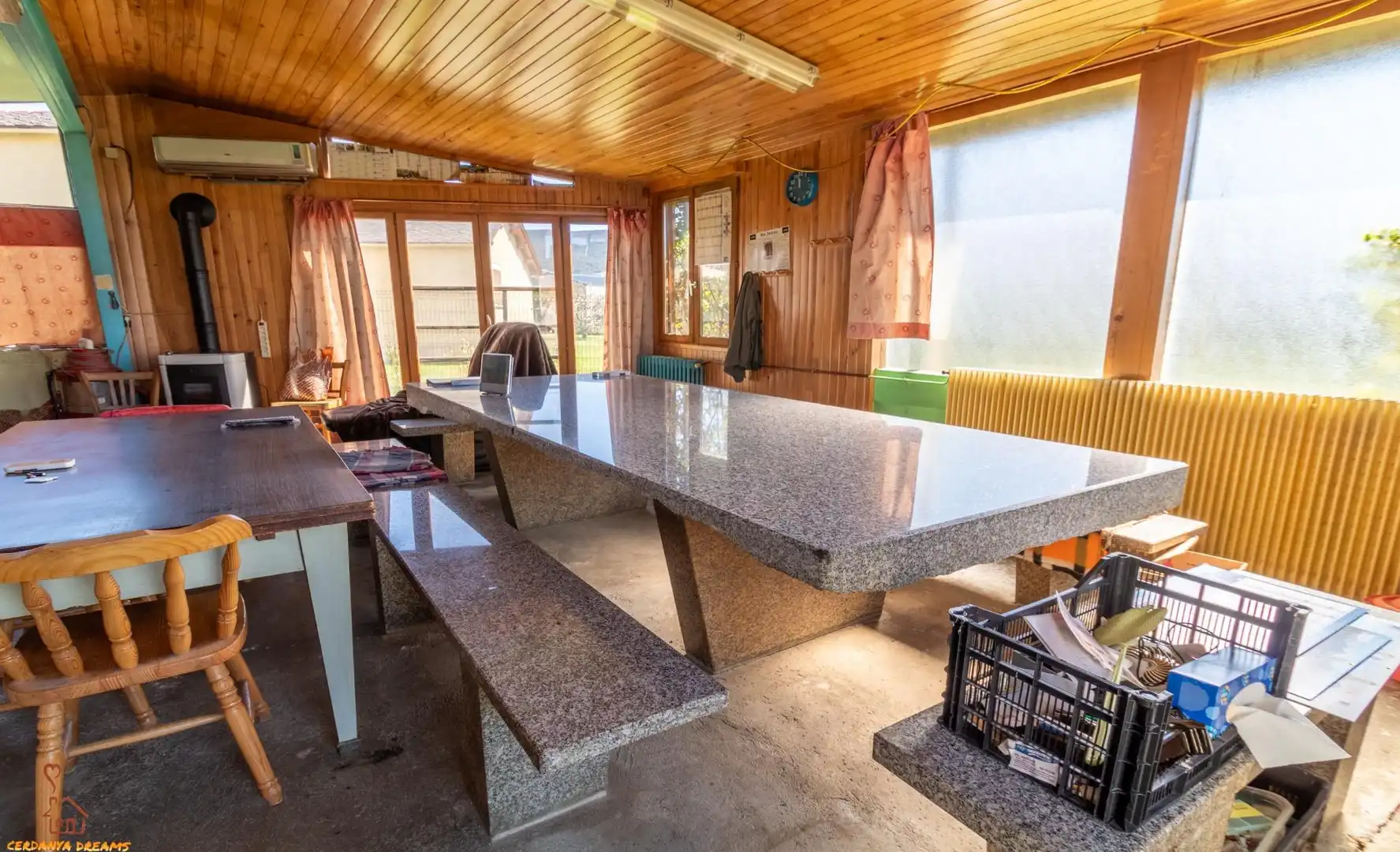 Dining room of Houses for sale in Osséja  with Heating, Private garden and Parquet flooring