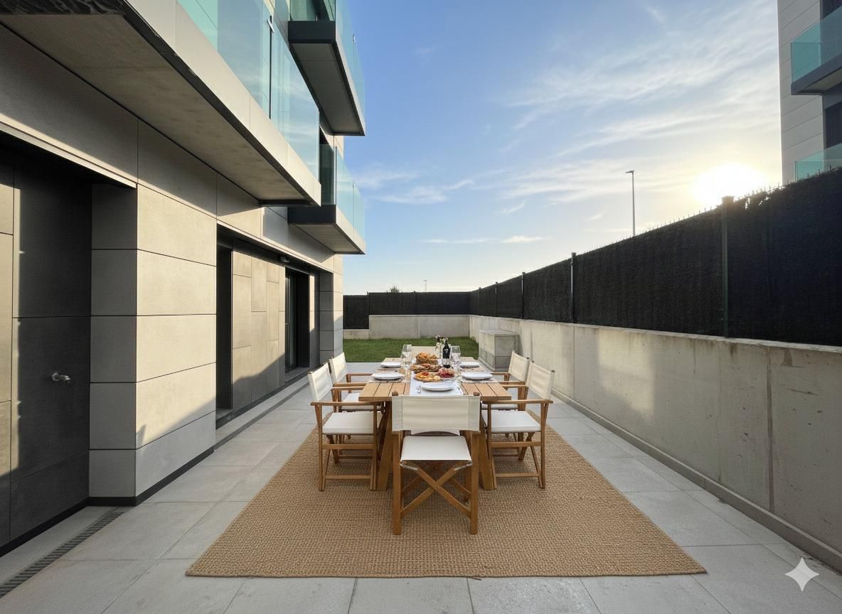 Terrasse von Wohnung zum verkauf in Santa Cruz de Bezana mit Privatgarten, Terrasse und Abstellraum