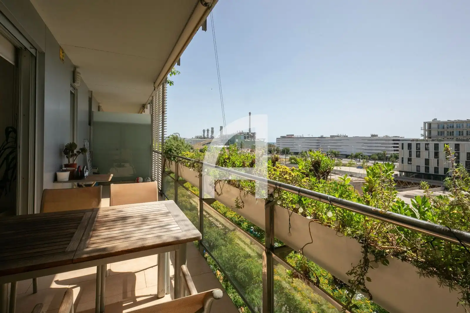 Terrasse von Dachboden zum Verkauf in Sant Adrià de Besòs mit Klimaanlage, Heizung und Parkett