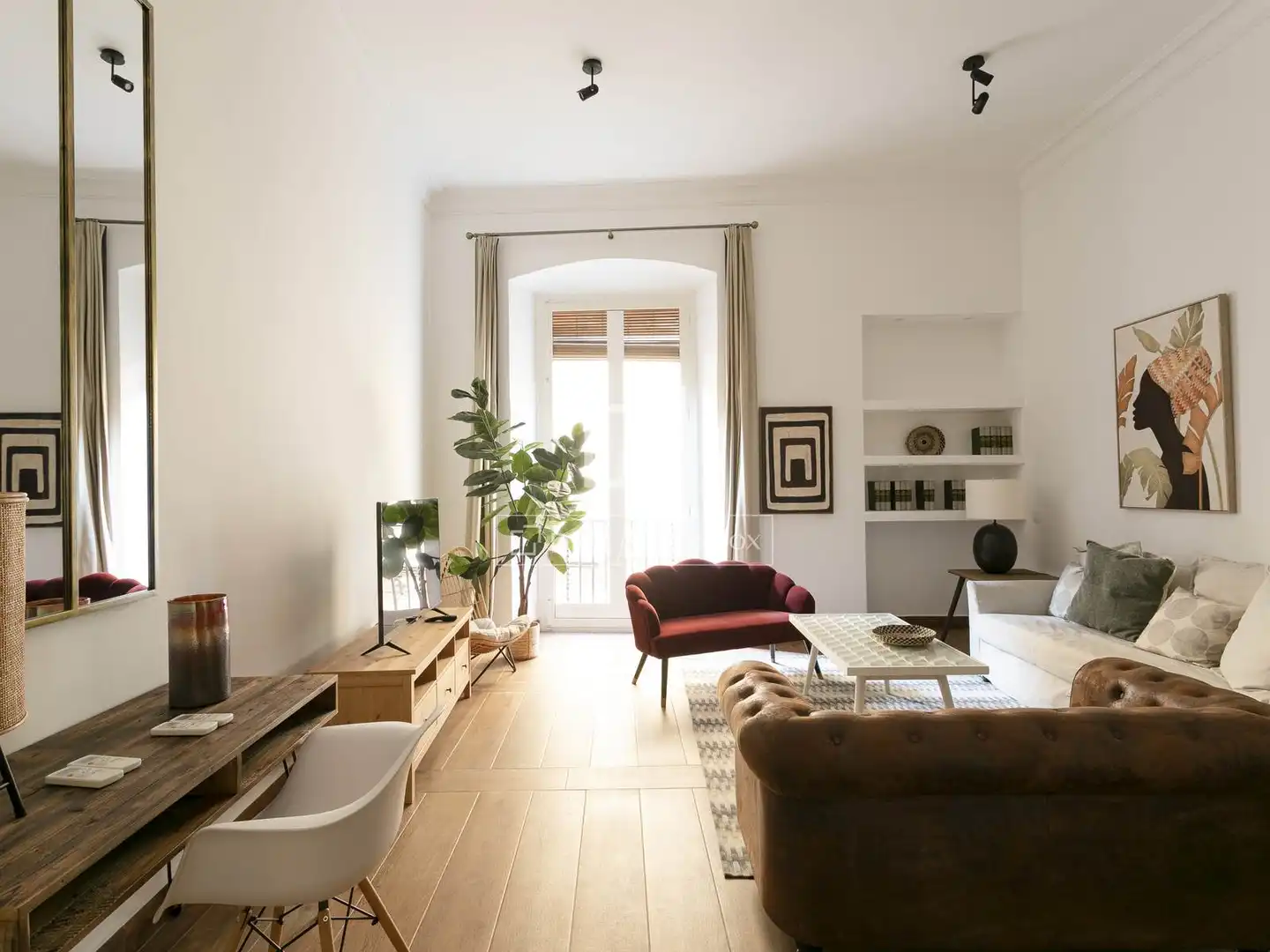 Sala de estar de Piso en venta en Barcelona con Aire acondicionado, Terraza y Amueblado